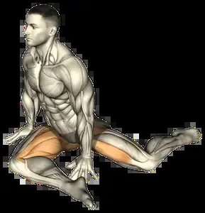 Starting position for the 90/90 Hip Stretch