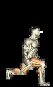 Starting position for the Alternating Lunge Jump