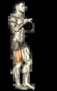 Starting position for the Assisted Pistol Squat