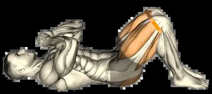Starting position for the Band Glute Bridge