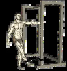 Starting position for the Band Hip Abduction