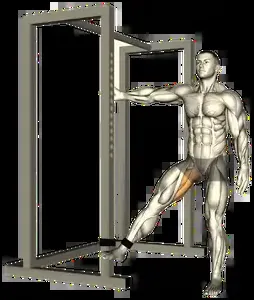 Starting position for the Band Hip Adduction