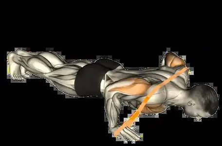 Starting position for the Band Push-Up