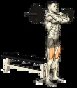 Starting position for the Barbell Front Squat