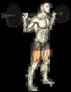 Starting position for the Barbell High-Bar Back Squat