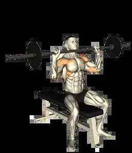 Starting position for the Barbell Overhead Press