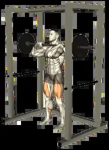 Starting position for the Barbell Pin Squat