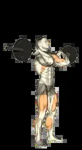 Starting position for the Barbell Push Press