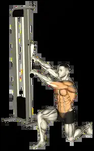 Starting position for the Cable Chop