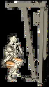 Starting position for the Cable Front Squat