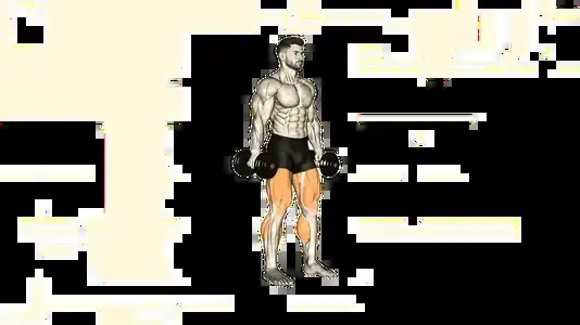 Starting position for the Dumbbell Front Squat
