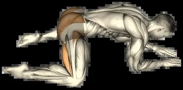 Starting position for the Frog Stretch