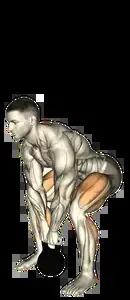 Starting position for the Kettlebell Deadlift