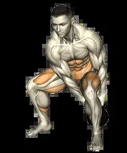 Starting position for the Kettlebell Figure Eight