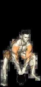 Starting position for the Kettlebell High Pull