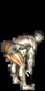 Starting position for the Kettlebell Romanian Deadlift