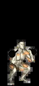 Starting position for the Kettlebell Thruster