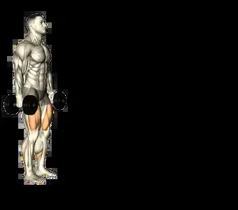 Starting position for the Kettlebell Walking Lunge