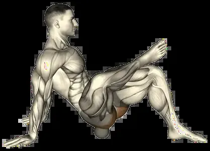Starting position for the Lacrosse Ball Glute Release