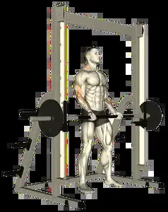 Starting position for the Machine Biceps Curl