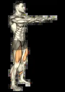 Starting position for the Machine Squat