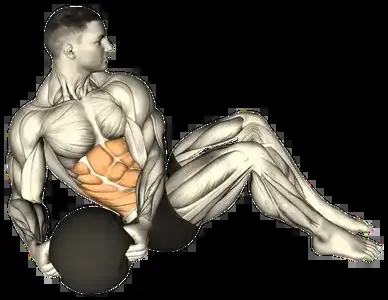 Starting position for the Medicine Ball Russian Twist