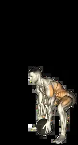 Starting position for the Medicine Ball Slam