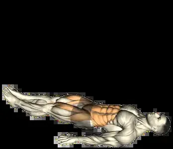 Starting position for the Reverse Crunch