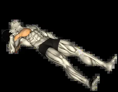 Starting position for the Single-Arm Kettlebell Floor Press