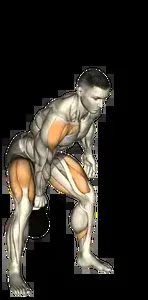 Starting position for the Single-Arm Kettlebell Swing