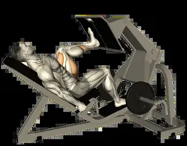 Starting position for the Single-Leg Leg Press