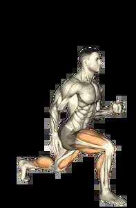 Starting position for the Split Squat Jump