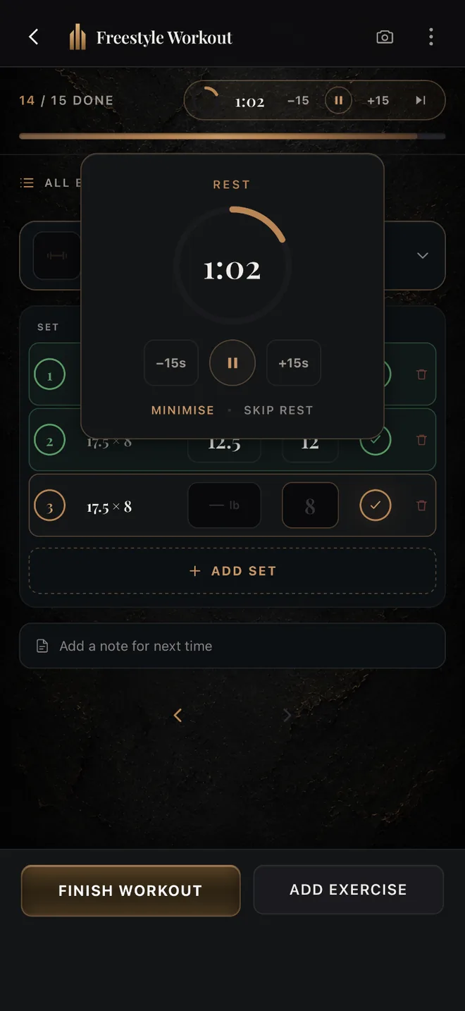 Rest timer