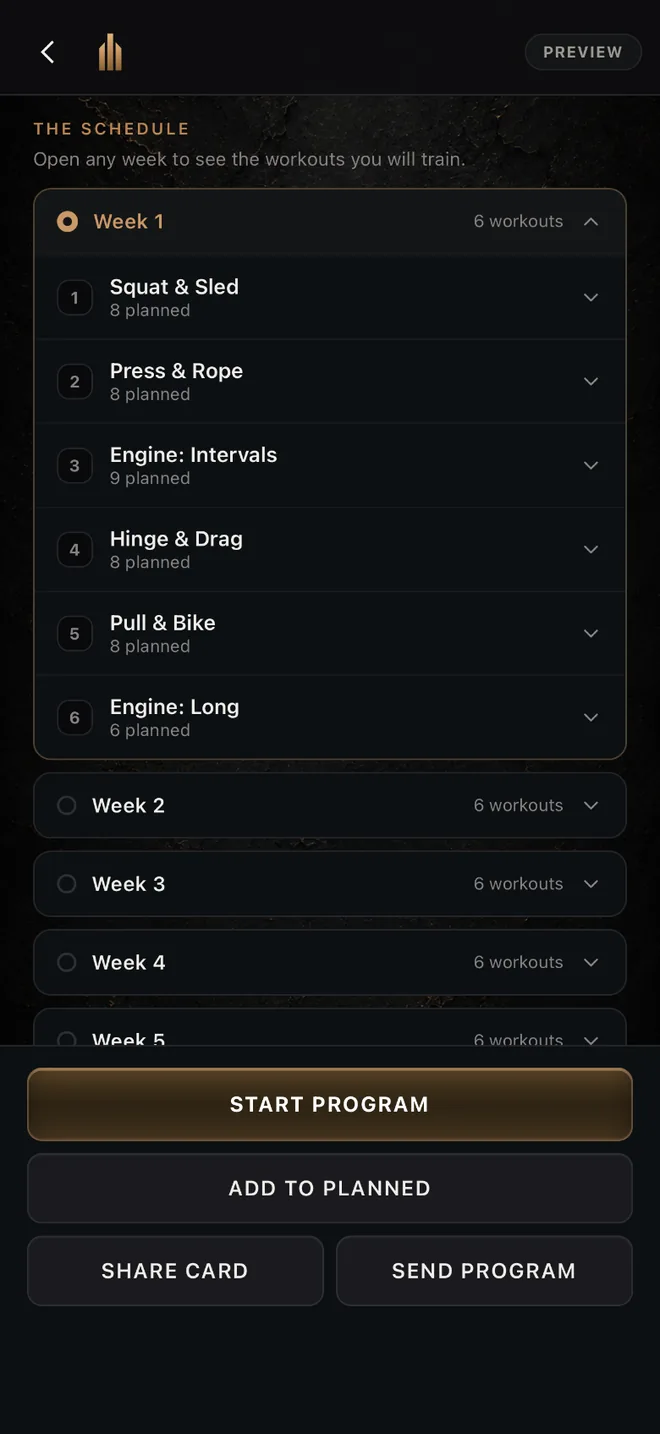 Run a program week by week